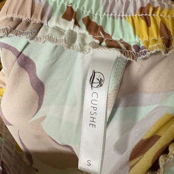 Cupshe Liliana Leafy Elastic Waisted Pants Size Small - Picture 7 of 9